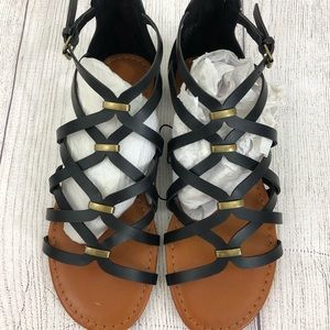 Kerri Gladiator Sandals 6.5 Universal Thread Black